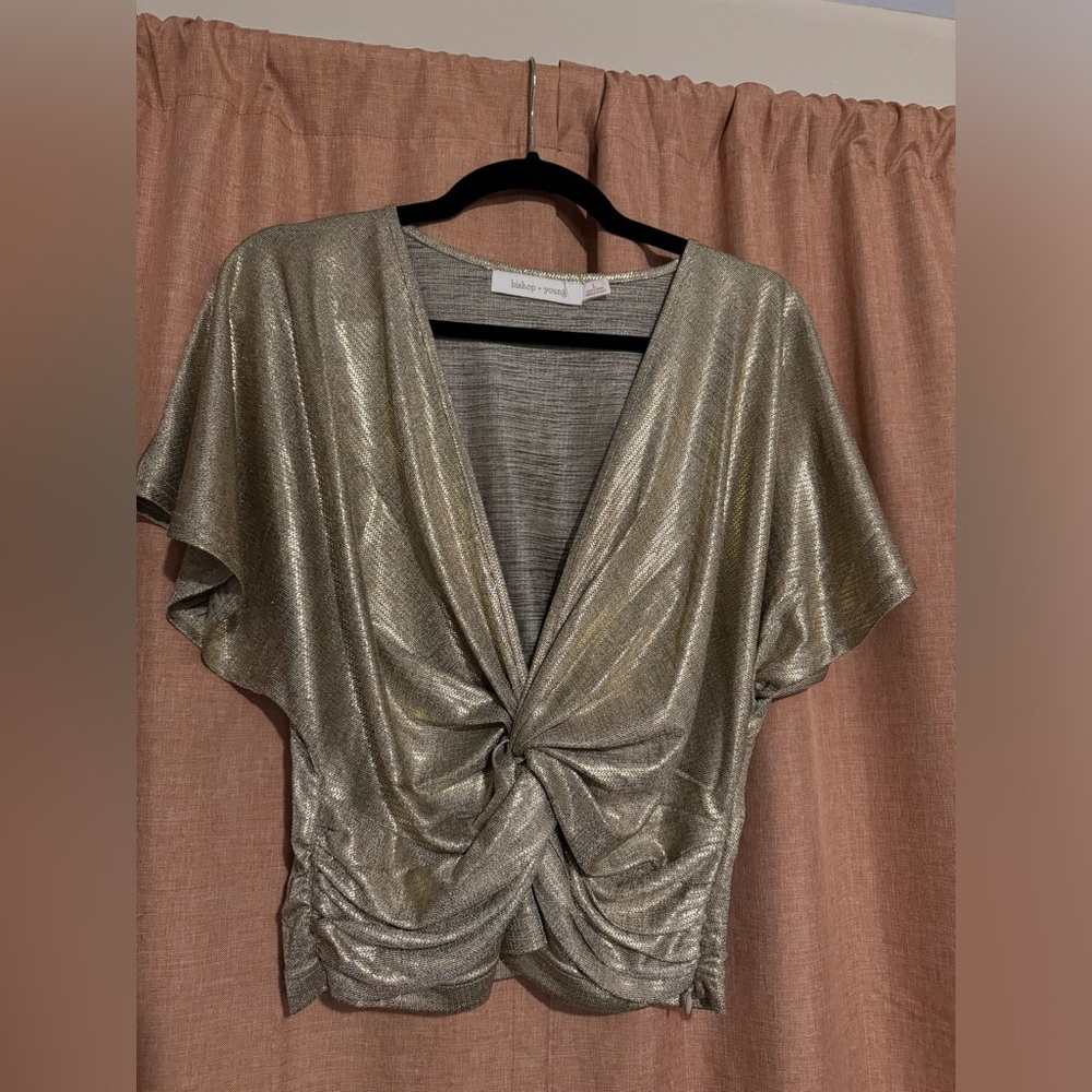 Bishop and young gold blouse
